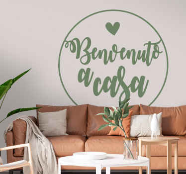 Adesivo da parete benvenuto a casa frase - TenStickers