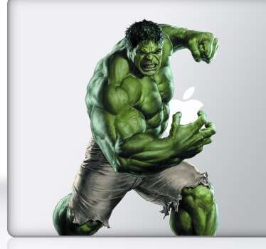 Vinilos de Hulk para la decoración de portátiles, para un público aficionado a los superhéroes.