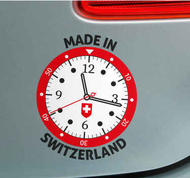 Autoaufkleber Taschenuhr Schweizdesign - TenStickers