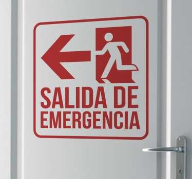 Vinilo señalización salida de emergencia - TenVinilo