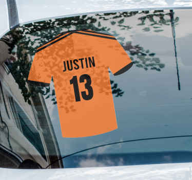 Nederlands voetbalshirt decoratie stickers auto - TenStickers