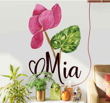 Wandtattoo Alpenblume Violettes Design - TenStickers