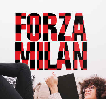 Sticker calcio forza Milan adesivo casa - TenStickers