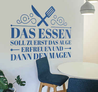 Wandtattoo Küche Das Essen soll zuerst - TenStickers