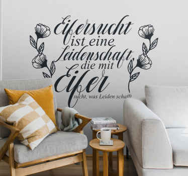 Wandtattoo Eifersucht ist eine Leidenschaft - TenStickers