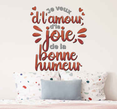 Sticker Paroles de Chanson Je veux - TenStickers