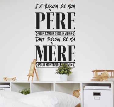 Sticker Parole de Chanson Besoin de - TenStickers