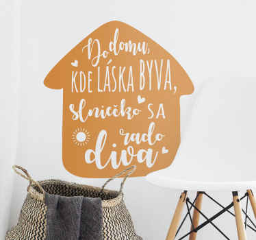 Nálepka Do domu kde láska býva - Tenstickers