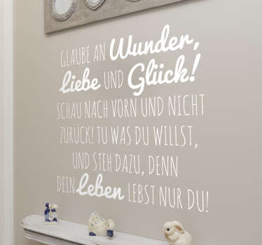 Glaube an Wunder Aufkleber - TenStickers