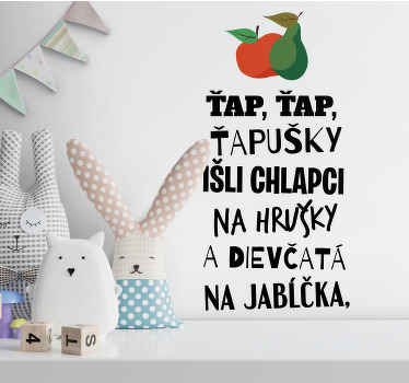 Nálepka Ťap, ťap, ťapušky - Tenstickers