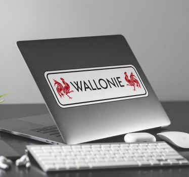 Sticker Ordinateur Portable Wallonie - TenStickers