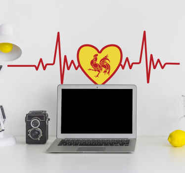 Sticker J'aime la Wallonie - TenStickers