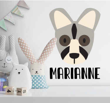 Sticker dessin Genette prénom personnalisable - TenStickers