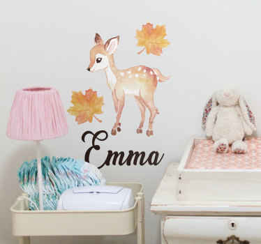 Sticker dessin faons prénom personnalisable - TenStickers