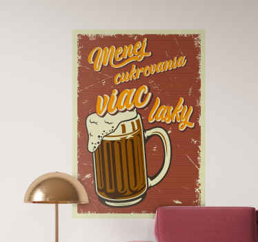 Vintage nálepka menej cukrovania - Tenstickers