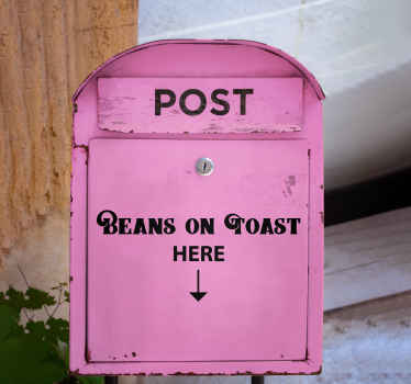 Beans on Toast door sticker - TenStickers