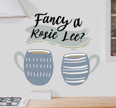 Cockney drinks  popular saying wall sticker - TenStickers