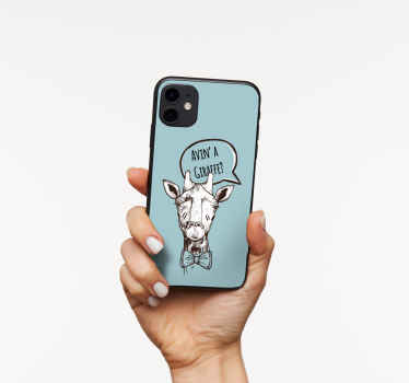 Aving A Giraffe iPhone vinyl decal - TenStickers