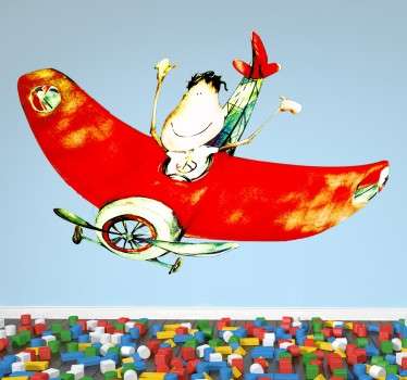 Wandtattoo Flugzeug Kinderzimmer - TenStickers