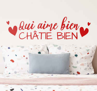 Sticker Mural Qui aime bien châtie bien - TenStickers