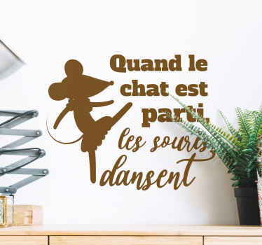 Sticker Mural Citation les souris - TenStickers