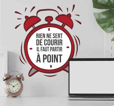 Sticker Mural Citation Rien ne sert de courir - TenStickers