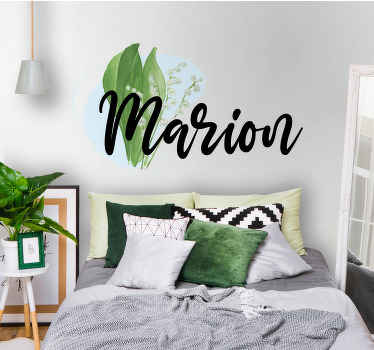 Autocollant mural muguet prénom personnalisé - TenStickers