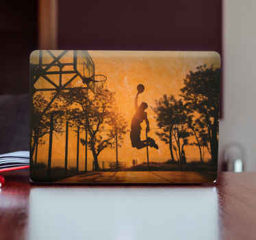 Pegatina para portátil baloncesto - TenVinilo