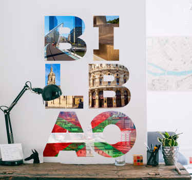 Vinilo de pared letras Bilbao - TenVinilo