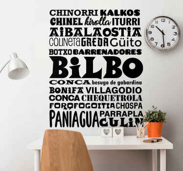 Vinilo palabra de Bilbo de pared - TenVinilo