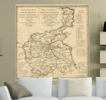 Polen Karte 1820 Aufkleber - TenStickers