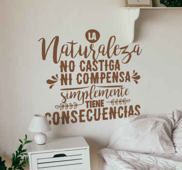 Vinilo con frase ecologista - TenVinilo