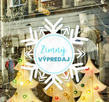 Nálepka do výkladu Zimný výpredaj - Tenstickers