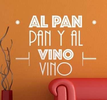 Vinilo decorativo al pan pan - TenVinilo