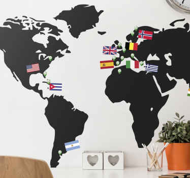 Pegatina bandera banderas del mundo - TenVinilo