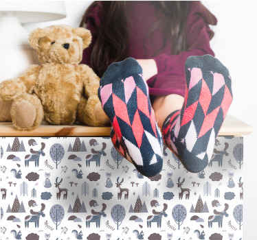 Vinilo para mueble Animales nórdicos - TenVinilo