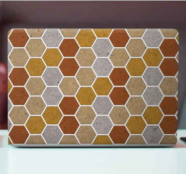 Naklejka na laptopa Tekstura plastra miodu - TenStickers