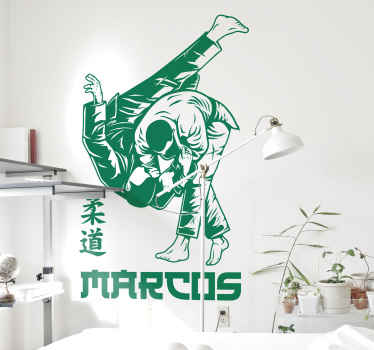 Naamstickers met judotekens - TenStickers