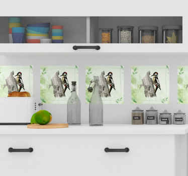 Azulejos adhesivo de picatroncos - TenVinilo