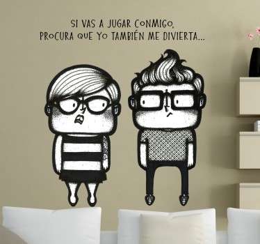 Vinilo decorativo pareja si vas a jugar - TenVinilo