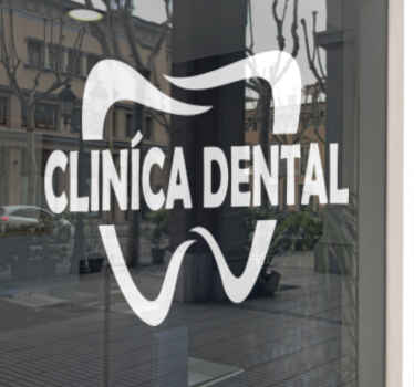 Vinilo de escaparate clínica dental - TenVinilo