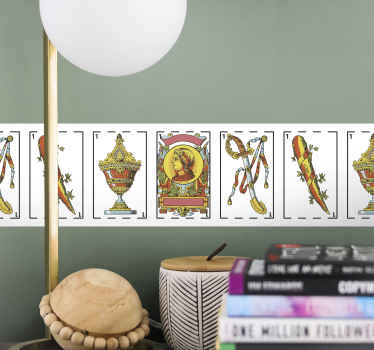 Vinilo pared baraja de cartas - TenVinilo
