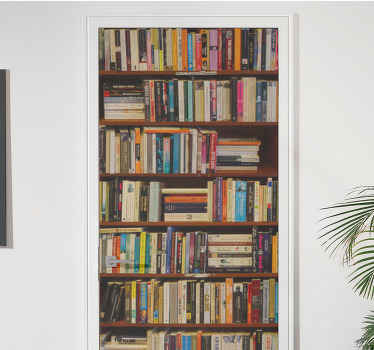 Vinilo para puerta puerta librería - TenVinilo