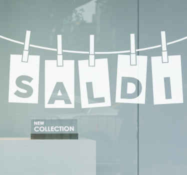 Vetrofanie saldi pinzette - TenStickers