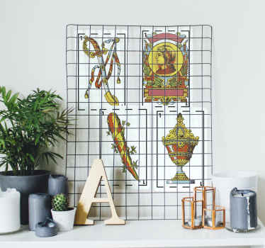 Vinilo pared baraja española - TenVinilo