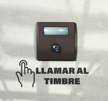 Señalética autoadhesiva Llamar al Timbre - TenVinilo