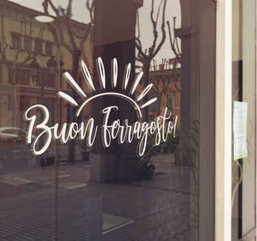 Adesivo per porta buon ferragosto - TenStickers