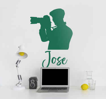 Vinilo personalizable fotografo - TenVinilo