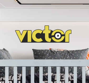 Vinilo cartoon nombre minion - TenVinilo