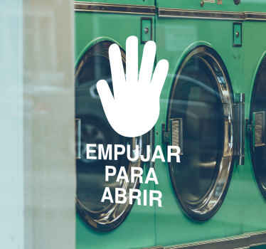 Vinilo para puerta abrir mano - TenVinilo
